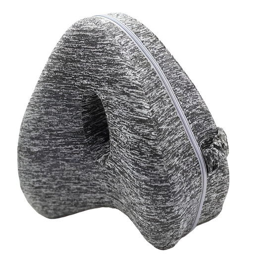 Perna Ortopedica pentru Picioare, Flippy, Multifunctionala, Confortabilă, in Forma de Inima, Spuma cu Memorie, Curea Anti-cadere, 25x23x13 cm, Gri