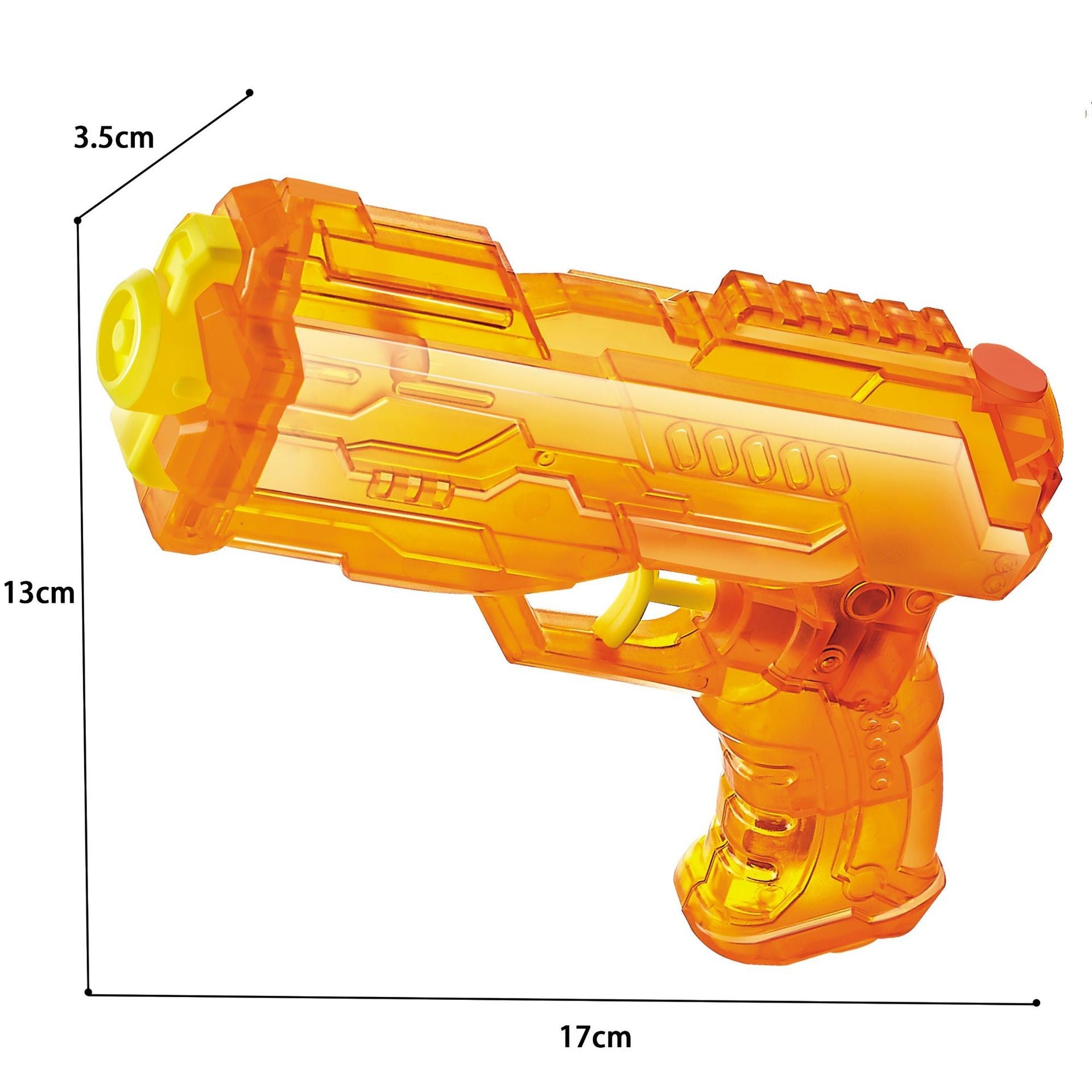 Pistol cu Apa, Flippy, Pistol cu Apa pentru Copii, Manual, din Plastic, 23 x 16 x 4 cm, rezervor 250 ml, Portocaliu