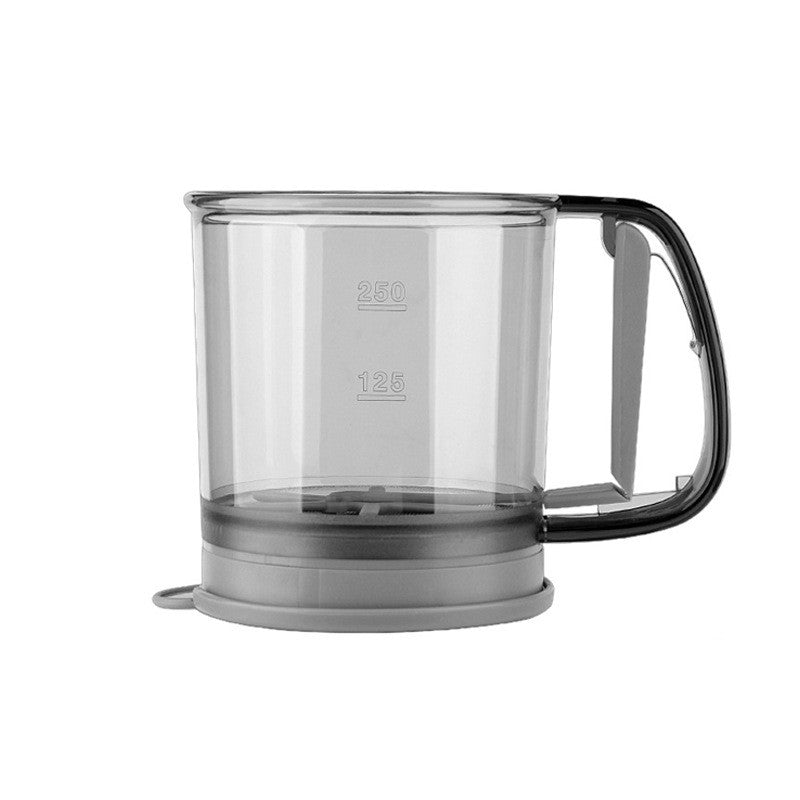 Sita Cernator Manual de Faina Portabila, Flippy, din Plastic, cu Maner, Strat Dublu, 15 x 12 x 11 cm, Transparent Gri Inchis