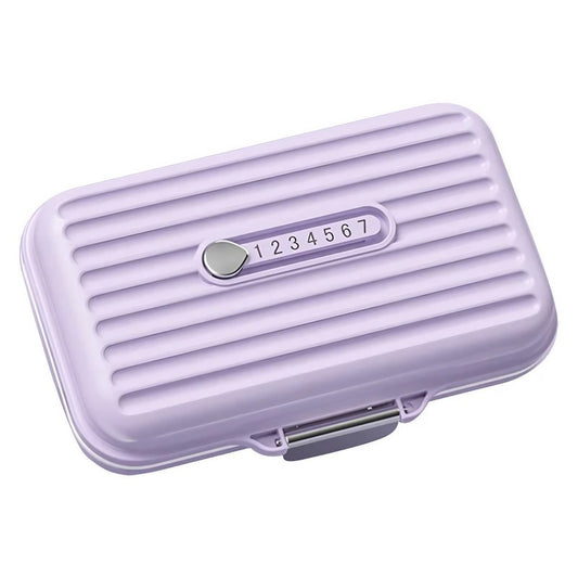 Cutie Medicamente, Flippy, Mov, 7 Compartimente, Portabila si Compacta, 11x7.2x3.5 cm, Ideala pentru Uzul Cotidian