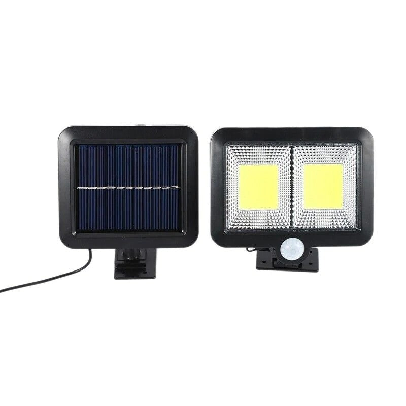 Lampa solara Flippy cu senzor de miscare, 108 COB LED, 2 grile, ip65, negru