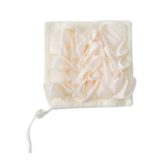 Prosop de Baie, Flippy, 2in1, cu Burete din Plasa, 17 x 17 cm, Bej