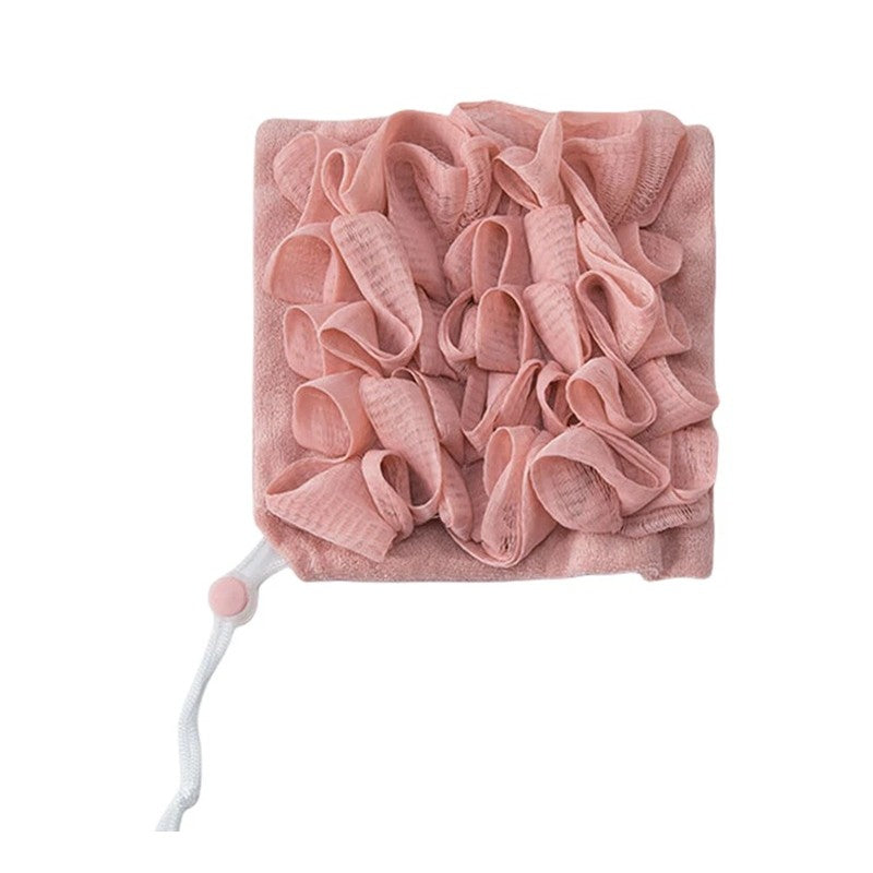 Prosop de Baie, Flippy, 2in1, cu Burete din Plasa, 17 x 17 cm, Roz