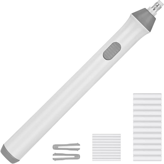 Radiera Electrica, Flippy, pentru Schite si Arta, Grosime Varf 3 mm/5 mm, Baterii 2 x AA (neincluse), din ABS, Alb