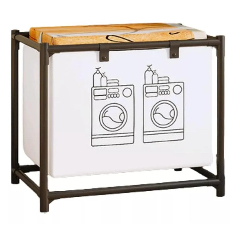 Cos de Rufe, Flippy, 1 Cos, Cadru de Otel Inoxidabil, 97 x 44 x 57 cm, Negru