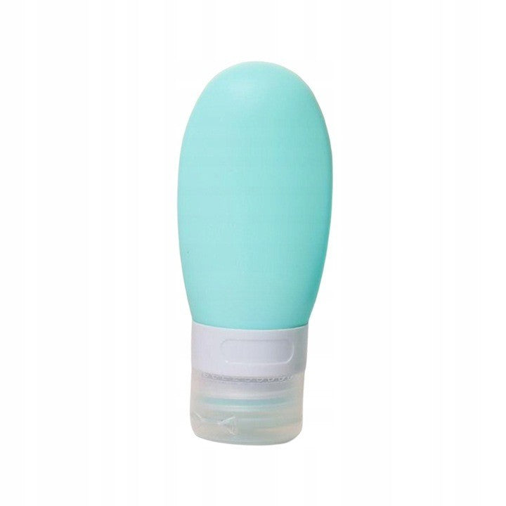Recipient Portabil din Silicon Elegant de Voiaj, Sticla de Calatorie, Flippy, Potrivita pentru Lotiune, Sampon si Alte Lichide, Anti-scurgere, cu Posibilitate de Reumplere, Capacitate 90mL, Verde
