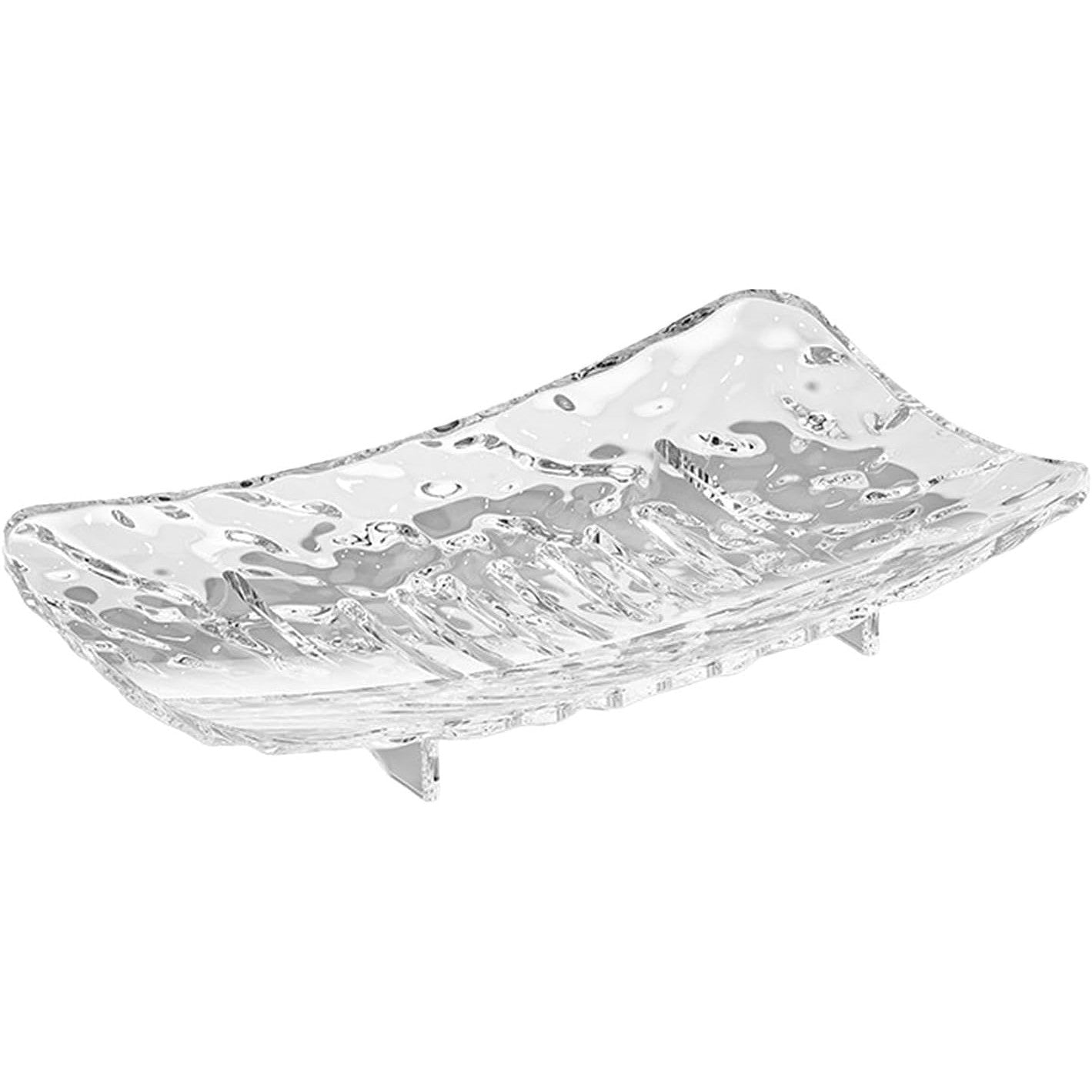 Savoniera din Plastic Flippy, 11 x 8 cm, cu Scurgere Apa, Design Modern, Transparent