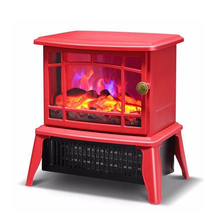 Semineu electric Flippy, 1500W, cu efect de flacara, 25 x 16 x 25 cm, Rosu