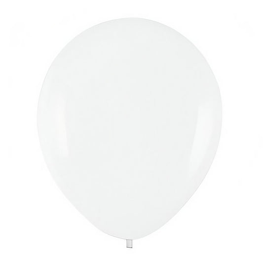 Set 10 Baloane din Latex, Flippy, Model Party, 13 cm, Albe, 2.2 g