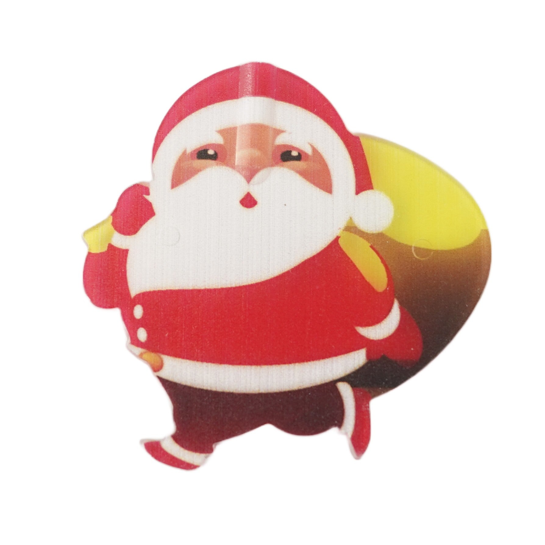 Set 10 Ornamente pentru Instalatie, Flippy, Atasare la Instalatia de Craciun, Design Festiv, Protectie Becuri Instalatie, Rezistente la Zapada, Interior/ Exterior, Model Mos Craciun cu Sac