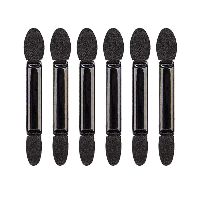 Set 20 de Aplicatoare Machiaj, Flippy, 2 Capete, 6.2 cm, din Poliuretan si Burete, Negru