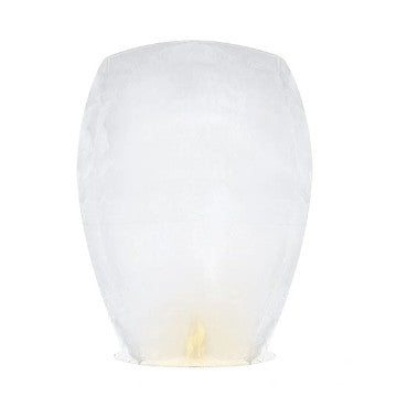 Set 3 Lampioane Zburatoare, Flippy, Hartie Biodegradabila, 82 x 45 x 31 cm, Alb