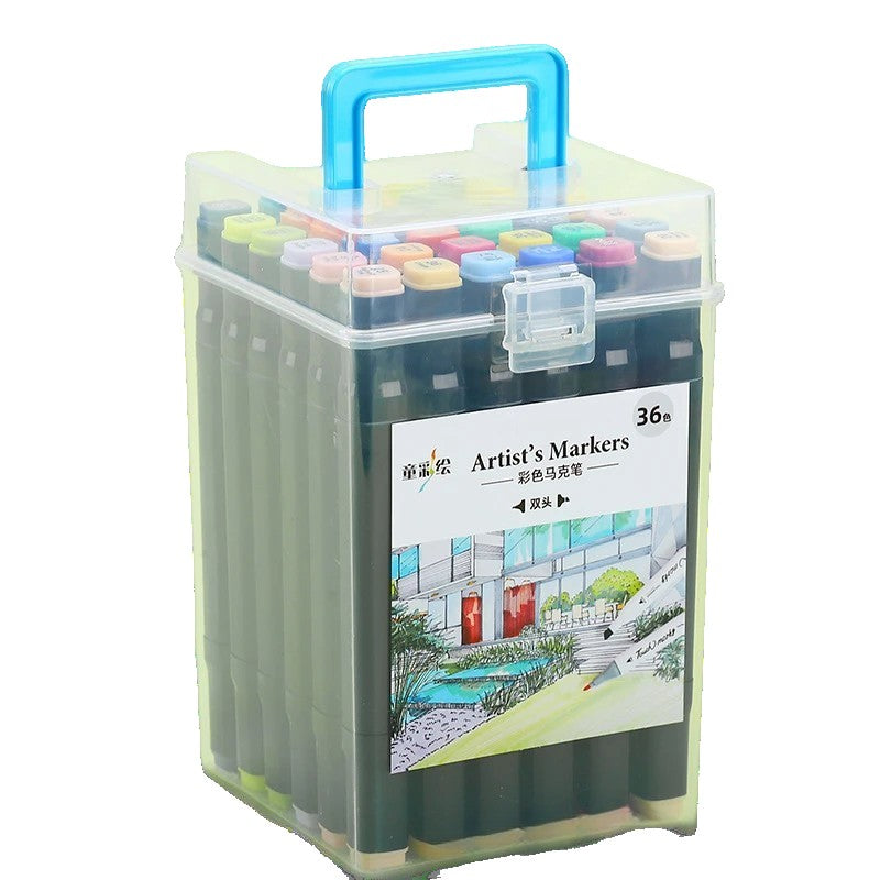 Set Cutie 36 Markere, Flippy, cu Alcool, Artist Markers, Cutie Plastic cu Maner, Flippy, Multicolor