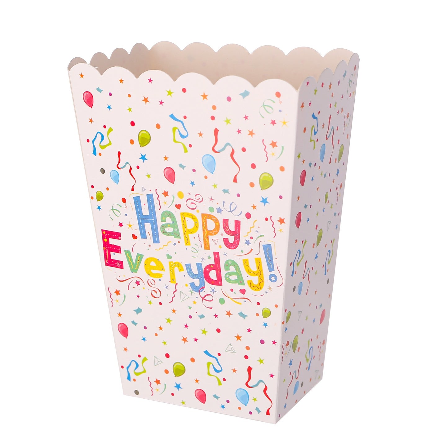 Set 6 Cutii de PopCorn, Flippy, Model Happy Everyday, 17 x 15 cm, Multicolor