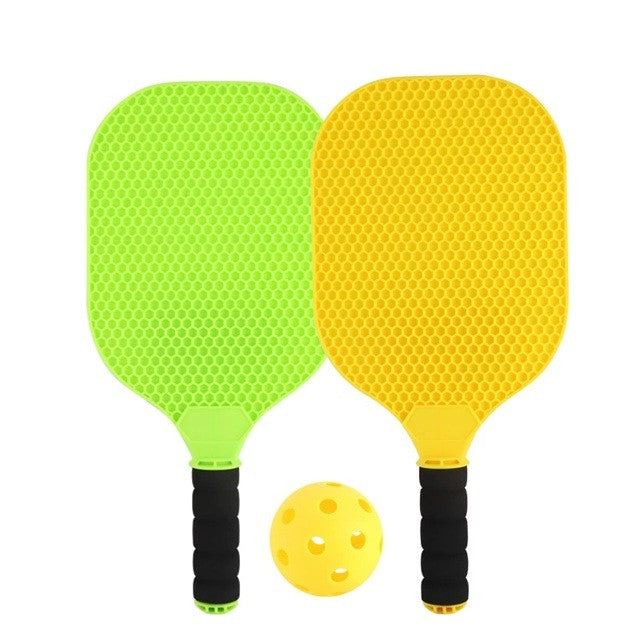 Set Joc de Ping-Pong, Flippy, 2 Palete, 1 Minge, + 6 Ani, 37.5 x 18 x 3 cm, Galben/Verde