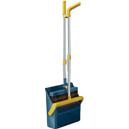 Set Matura si Faras cu Coada Flippy, cu Dinti de Pieptene pentru Curatare Matura, rotativ, pliabil, detasabil, Otel inoxidabil si Polipropilena, 99 x 30 cm Albastru