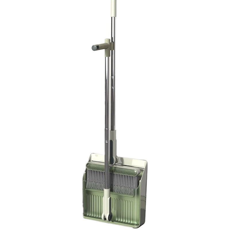 Set Matura si Faras cu Coada Flippy, cu Dinti de Pieptene pentru Curatare Matura, rotativ, pliabil, detasabil, Otel inoxidabil si Polipropilena, 99 x 30 cm Verde