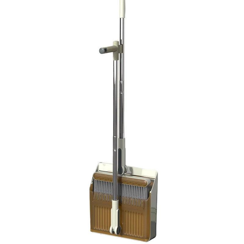 Set Matura si Faras cu Coada Flippy, cu Dinti de Pieptene pentru Curatare Matura, rotativ, pliabil, detasabil, Otel inoxidabil si Polipropilena, 99 x 30 cm Galben