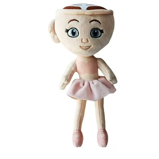 Jucarie Moale de Plus Italian Brainrot, Flippy, cu Agatatoare, Model Ballerina Cappuccina, Jucarie Moale pentru Copii, 23 x 17 cm, Bej