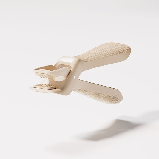 Cleste pentru Boluri, Flippy, Anti-Alunecare, din ABS si Silicon, Extindere, pentru Oale, Tigai, de Uz Casnic, Rezistent la Temperaturi Inalte, 16x 10.5 x 3.6 cm Bej