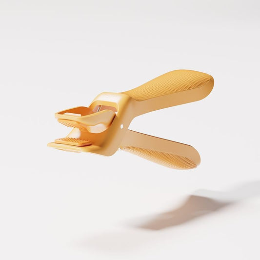 Cleste pentru Boluri, Flippy, Anti-Alunecare, din ABS si Silicon, Extindere, pentru Oale, Tigai, de Uz Casnic, Rezistent la Temperaturi Inalte, 16x 10.5 x 3.6 cm Galben