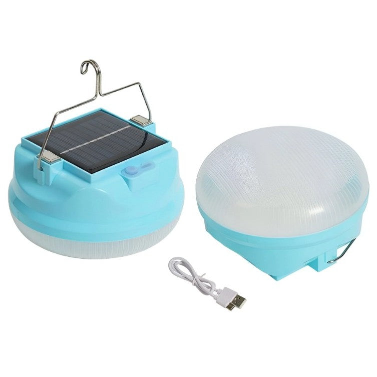 Lama Solara, Flippy, 2in1, Incarcare Solara/USB, LED, din Plastic, 3 Trepte de Intensitate, 100 W, 5V, 13 x 13 x 7 cm, Albastru