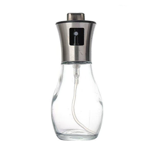 Sticla de ulei cu Pulverizator, Flippy, Sticla pentru Lichide de Bucatarie, Otet, Sos, 16.7 x 5.2 cm, Volum 200 ml, Gri
