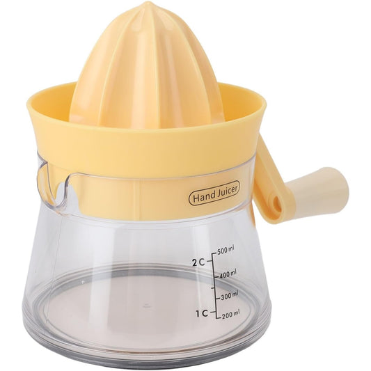 Storcator de Citrice Manual, Flippy, Rezistente, Usor de Folosit si Depozitat, Durabil, Calitativ, 16.5x13cm, Transparent/ Galben
