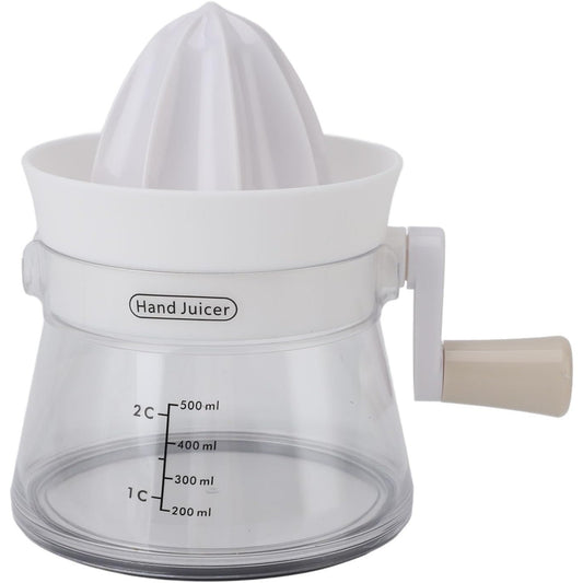Storcator de Citrice Manual, Flippy, Rezistente, Usor de Folosit si Depozitat, Durabil, Calitativ, 16.5x13cm, Transparent/ Alb