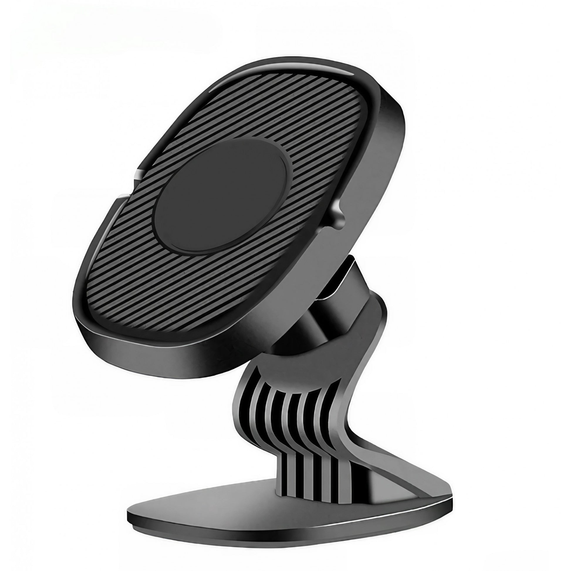 Suport Auto Magnetic Flippy 360 grade cu adeziv, 53 mm, Holder JS - 668, compatibil cu dispozitive intre 4" - 7", Ajustabil, 6 Magneti Neodymium  incorporati, Negru