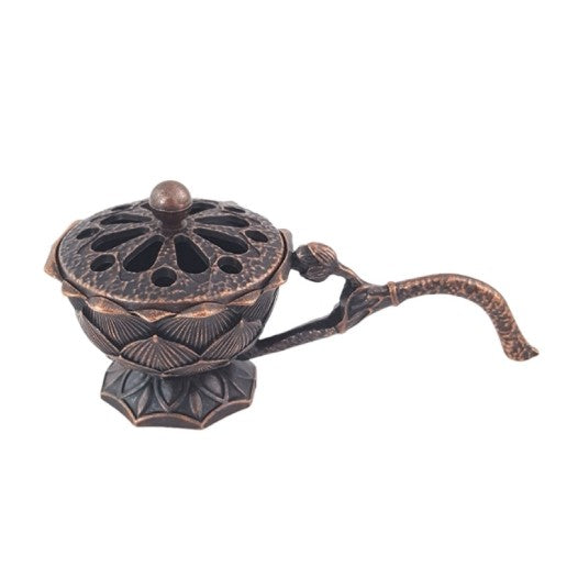 Suport de Tamaiat, Flippy, din Aliaj de Zinc, Model Lotus, Ignifug, 9.7 x 4.8 x 4.7 cm, Cupru