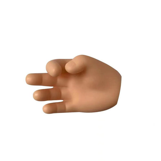 Suport de Baie, Flippy, Multifunctional, pentru Periute/Cabluri, din PVC, cu Ventuza, Model Mana, 7 x 6.5 cm, Crem