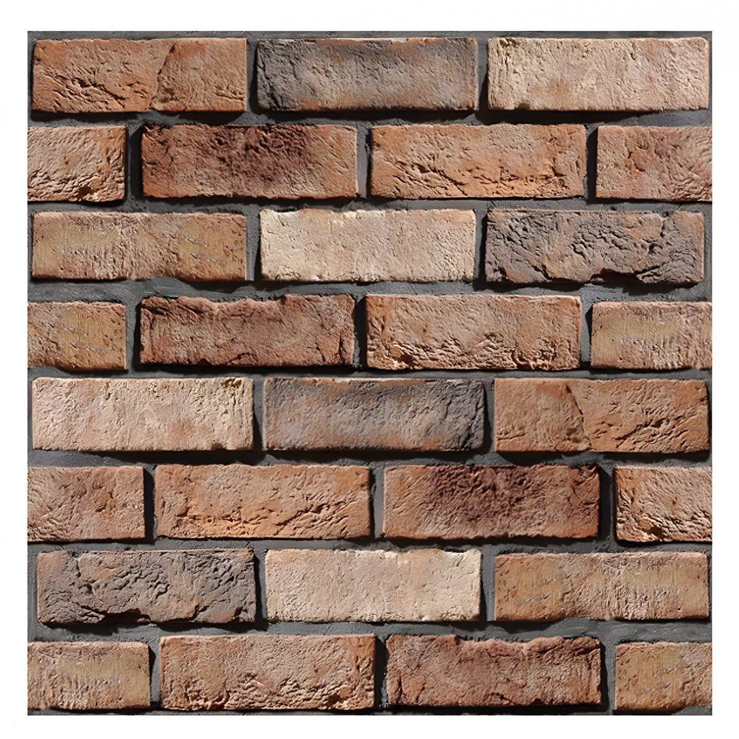 Set 10 x Placi Tapet Autocolant 3D cu Imitatie de Caramida de Exterior, pentru Perete Bucatarie Sufragerie, Usor de Curatat, Rezistent la Apa, Autoadeziv, 30x30 cm, Maro