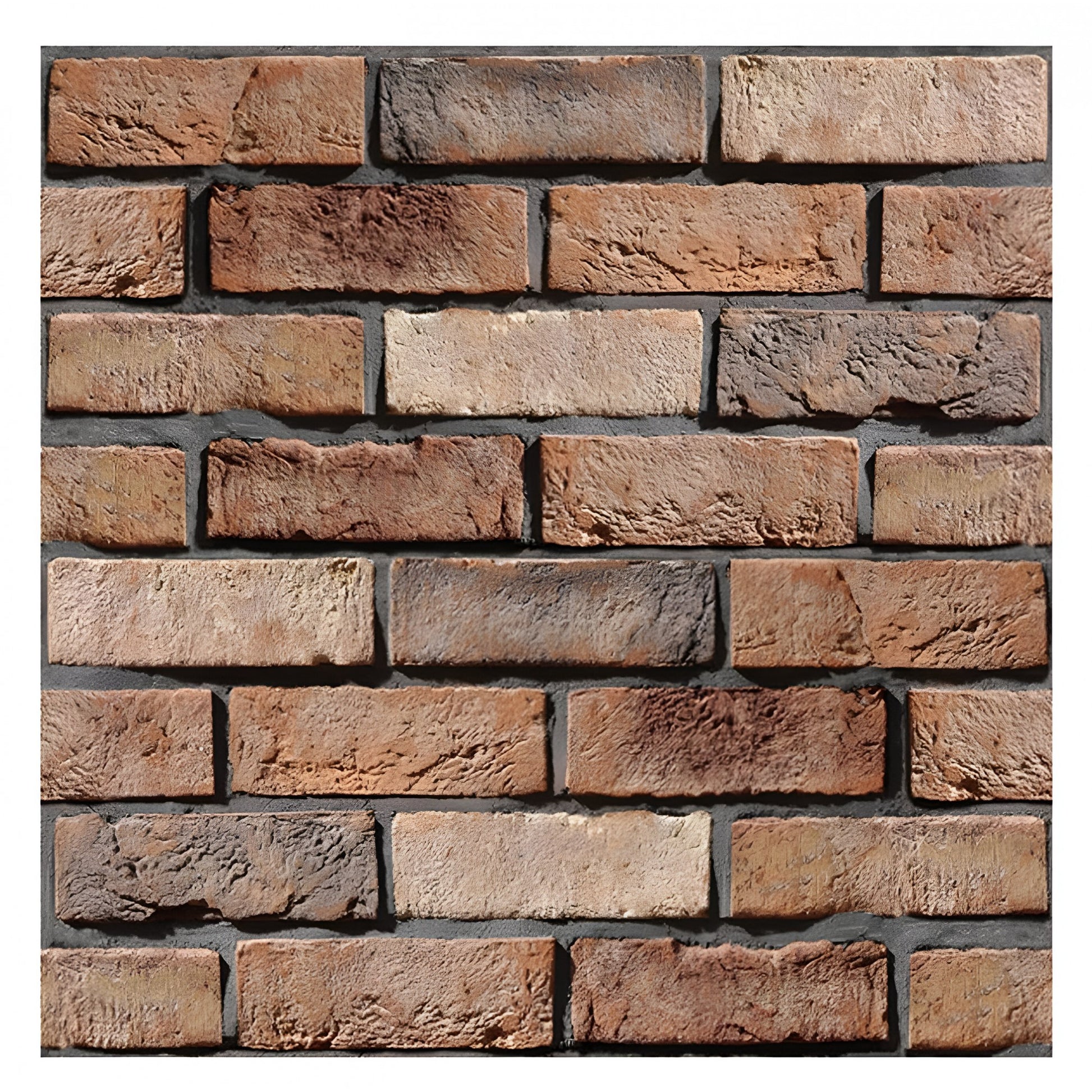 Set 10 x Placi Tapet Autocolant 3D cu Imitatie de Caramida de Exterior, pentru Perete Bucatarie Sufragerie, Usor de Curatat, Rezistent la Apa, Autoadeziv, 30x30 cm, Maro