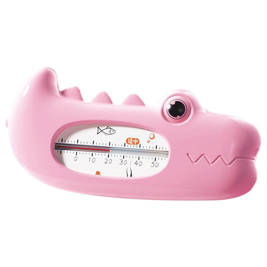 Termometru pentru Baie, Flippy, Plutitor, Rezistent la apa, Multifunctional, Model Crocodil, 2.7x6.5x3.7 cm, Roz