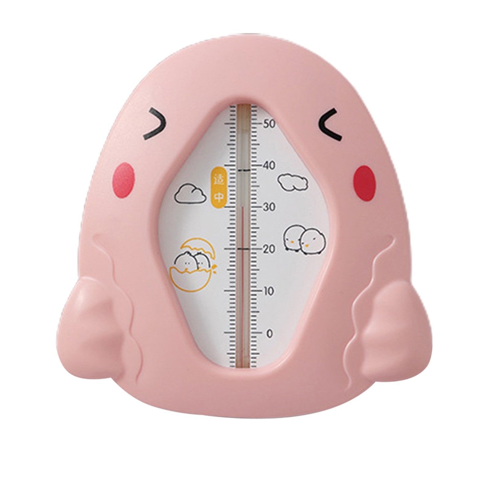 Termometru pentru Baie, Flippy, Plutitor, Rezistent la apa, Multifunctional, Model Gaina, 10.5x10.5x2.5 cm, Roz