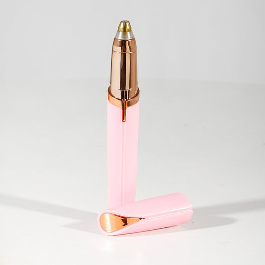 Trimmer Facial, Flippy, pentru Sprancene, Incarcare USB, 1.5 x 13 cm, din ABS, Roz