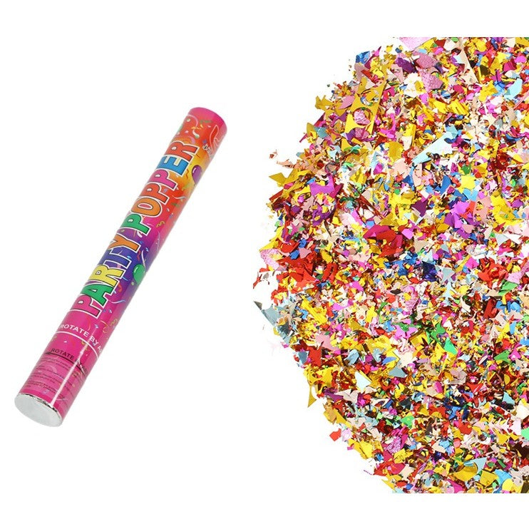 Tub de Confetti, Flippy, Clasic, 40x5 cm, Confetii Asortate din Plastic, Eliberare prin Rasucire, Multicolor