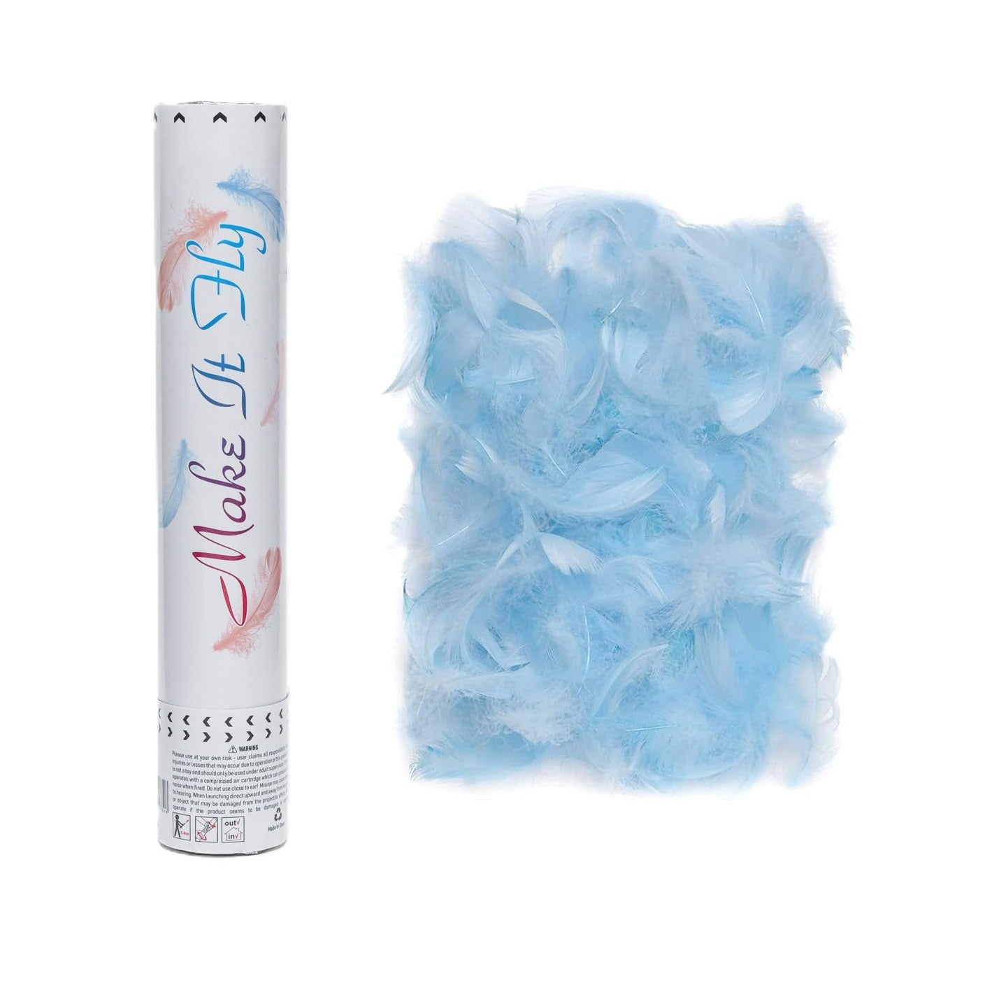 Tub de Confetti, Flippy, Model Pene, 27 cm, Make It Fly, Bleu