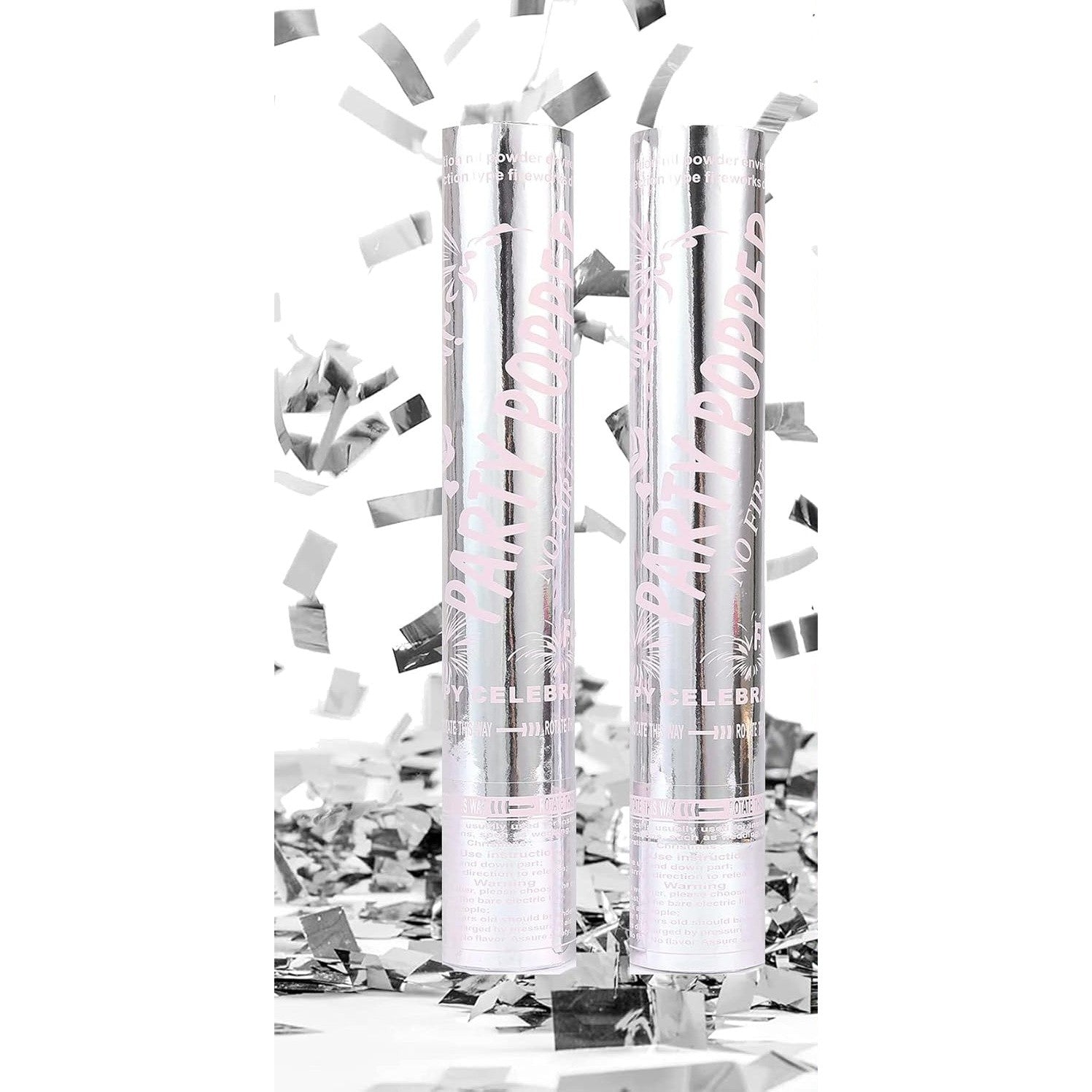 Tun Confetti Petrecere, Flippy, Lungime 30 cm, Argintiu