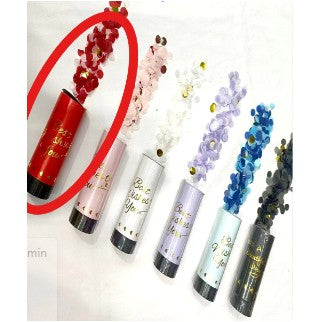 Tun de Confetti, Flippy, Best Wishes 11 x 4 cm, Model Buline din Hartie si Folie, Rosu